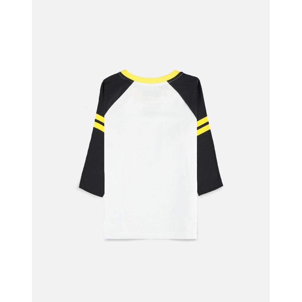 Pokémon - Running Pika Top à Manches Raglan Enfants - Blanc/Noir